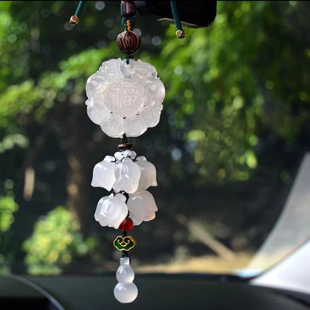 感挂件高档车内短款玉石汽车安福饰男女坠吊吊平车载饰品高级挂饰
