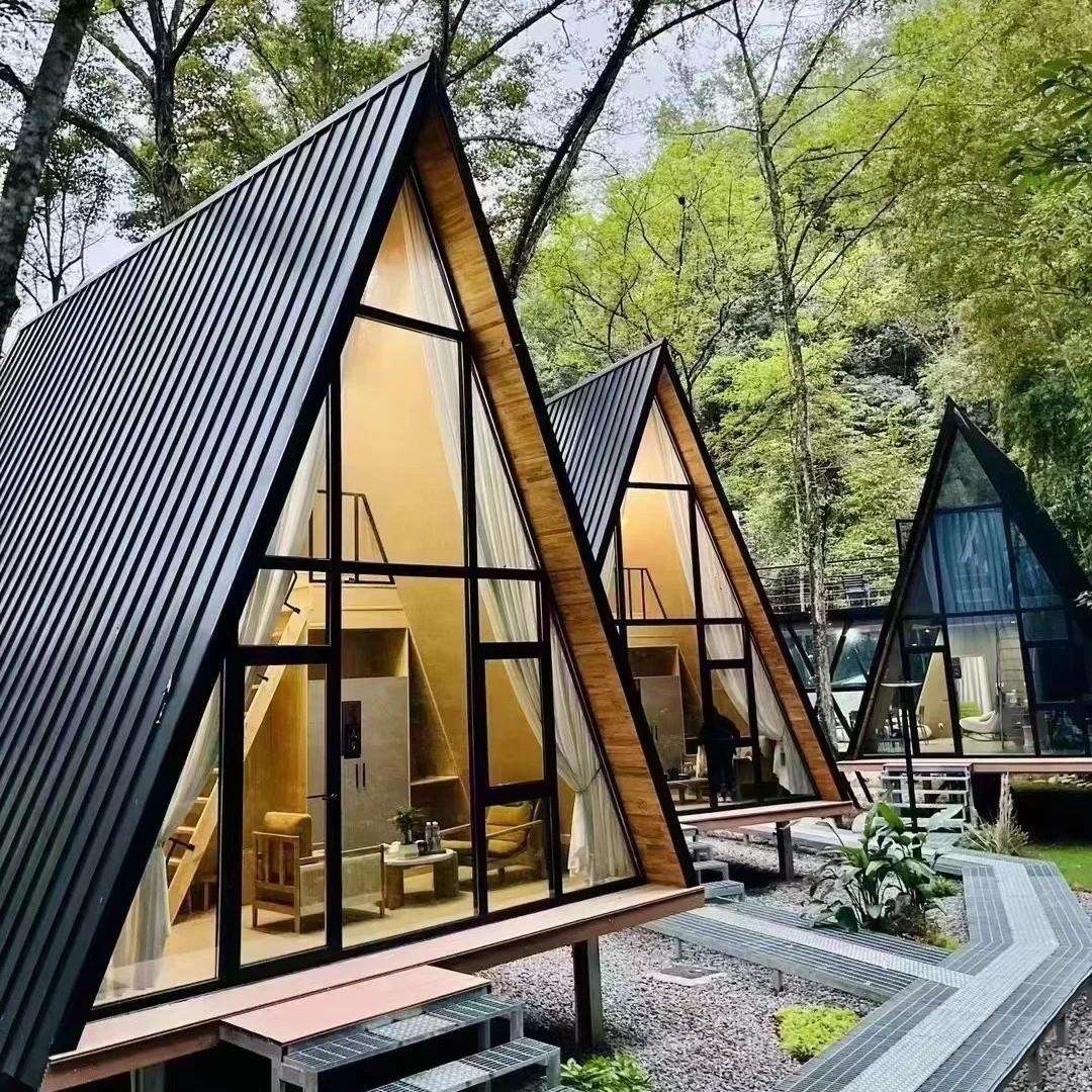 沈阳预制集装箱 创意街区房屋 网红小镇民宿餐厅酒店商铺三角屋户
