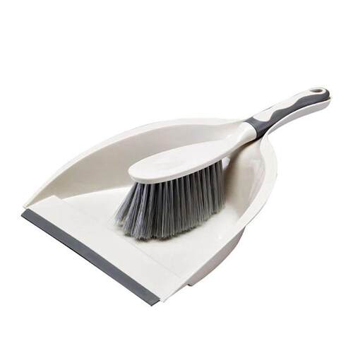Dust Pan And Brush Set With Handle - Portable Hand Broom And
