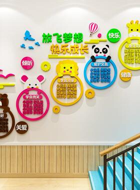 儿园环创主题楼墙装饰幼成品梯布置18494材料托管班文面化卡通动