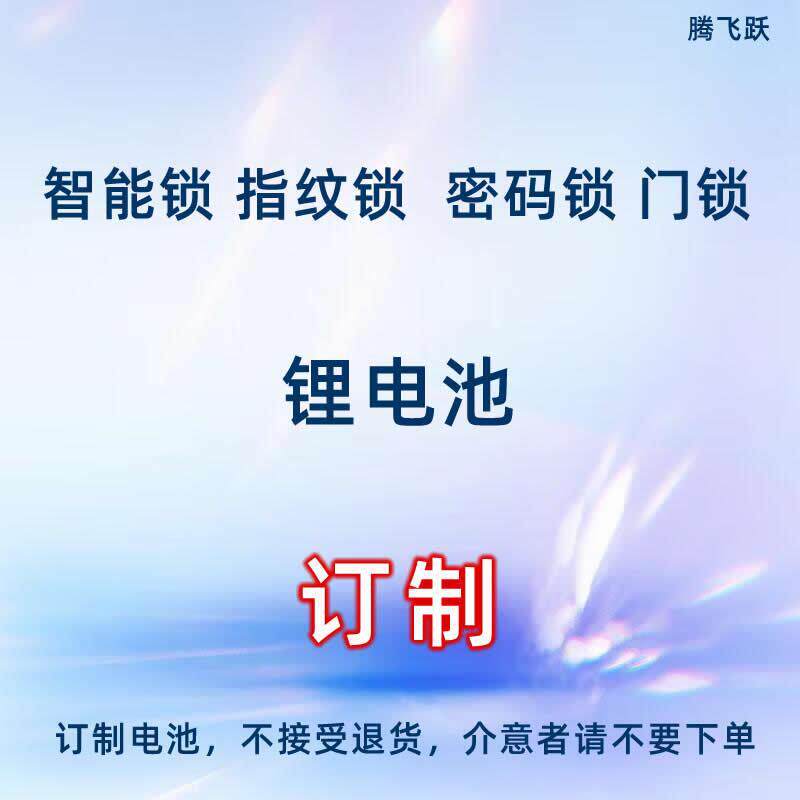 智能锁电池专用大容量 支持快充 指纹锁电池专用密码门锁电池订制