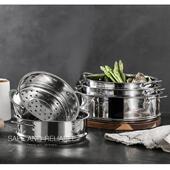 304加厚不锈钢蒸格蒸锅笼蒸盘蒸架蒸屉炒锅篦子可叠加