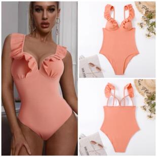 piece swimsuit连体比基尼女士泳装 bikini women One