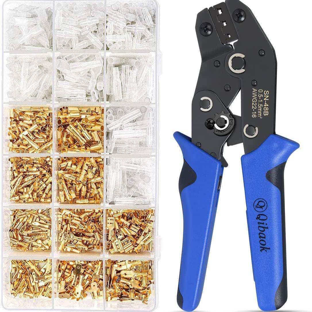 线端子压接工具套件棘轮线压接器母公铲连接器