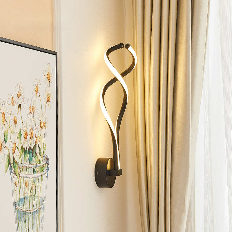 LED壁灯卧室床头灯 个性创意异形壁灯简约现代楼梯过道XH8FSqr7Ox