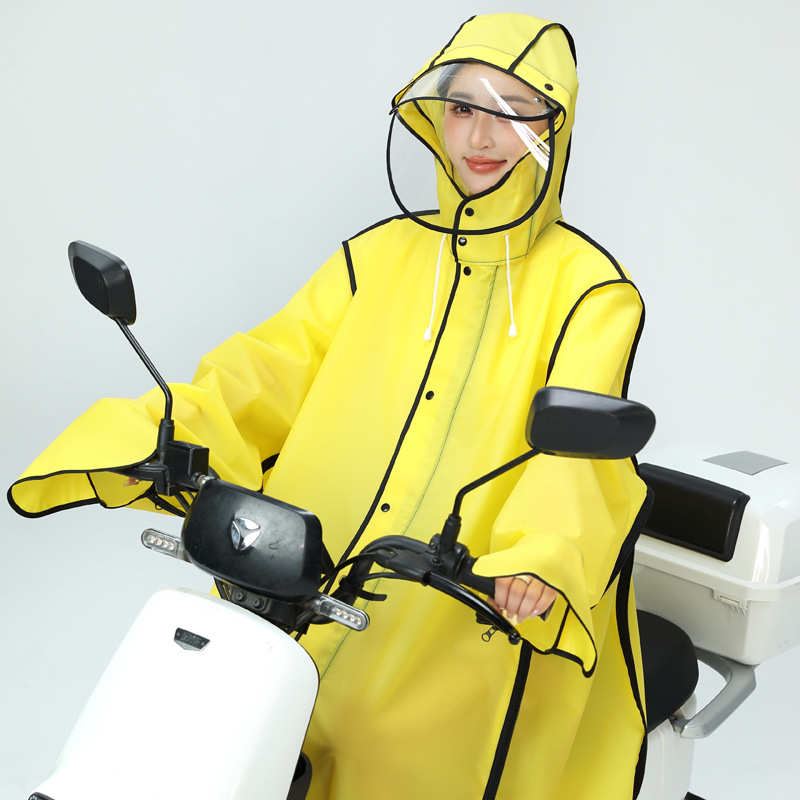 时尚潮酷雨衣多功能户外徒步电动车自行车骑行雨衣加大加宽背包