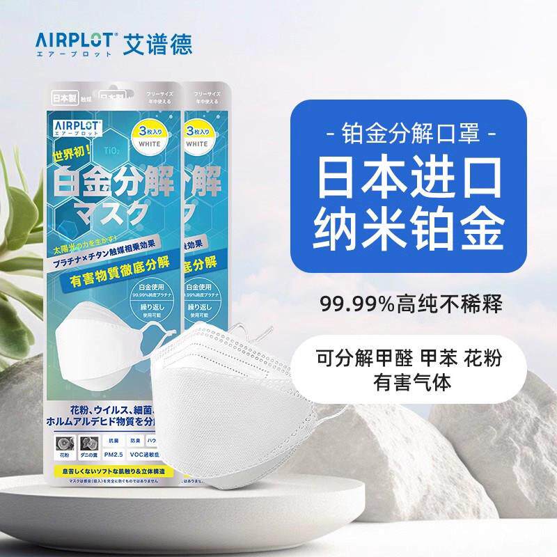 艾谱德AIRPLOT铂金光触媒除甲醛口罩防甲醛防过敏孕妇办公室专用