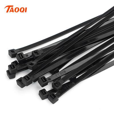 Self-locking plastic nylon tie 100PCS/bag black Zip wraps s