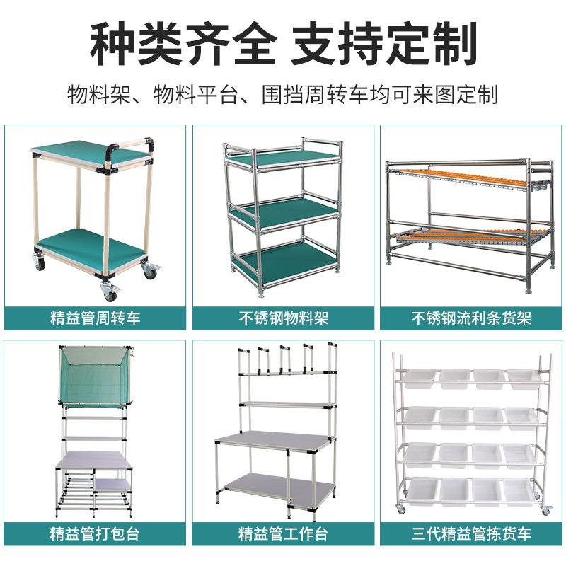 精面益管打包台电商库快递拣双工分作台置446物架仓单面工作桌厂