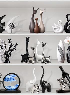 北欧玄关桌面陶瓷摆饰家居饰品客厅电视柜酒柜装饰品摆件乔迁礼品