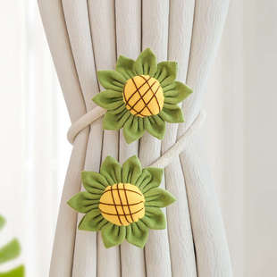 扎纱帘轻配件家居装饰扣收拢装饰捆绑带窗帘简约奢束带可爱花朵9n
