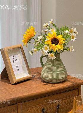 仿真花菊花向日葵花束上花装饰餐桌花摆件假花摆件仿真花束