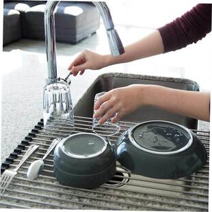 Kitchen Cup Roll Stai Rack Organizer Dish Drying Sink Holder