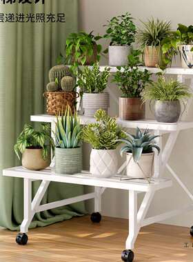 阳可台花置物架阶梯式花客架子厅落地F99M97TS架式移动户外蝴蝶兰