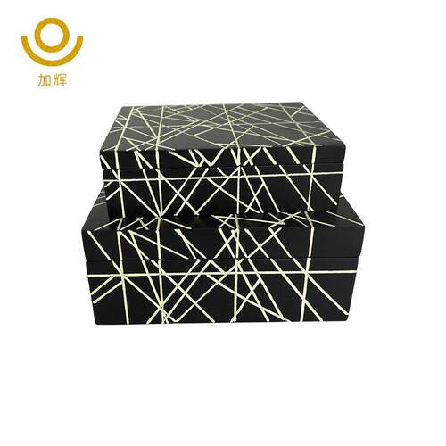 时尚长方形木质首饰收纳盒创意新中式翻盖木质盒子木质工艺品直销