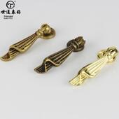 世连泰好铜锁 柜门小拉手 实心全铜欧式 108 黄铜抽屉拉手