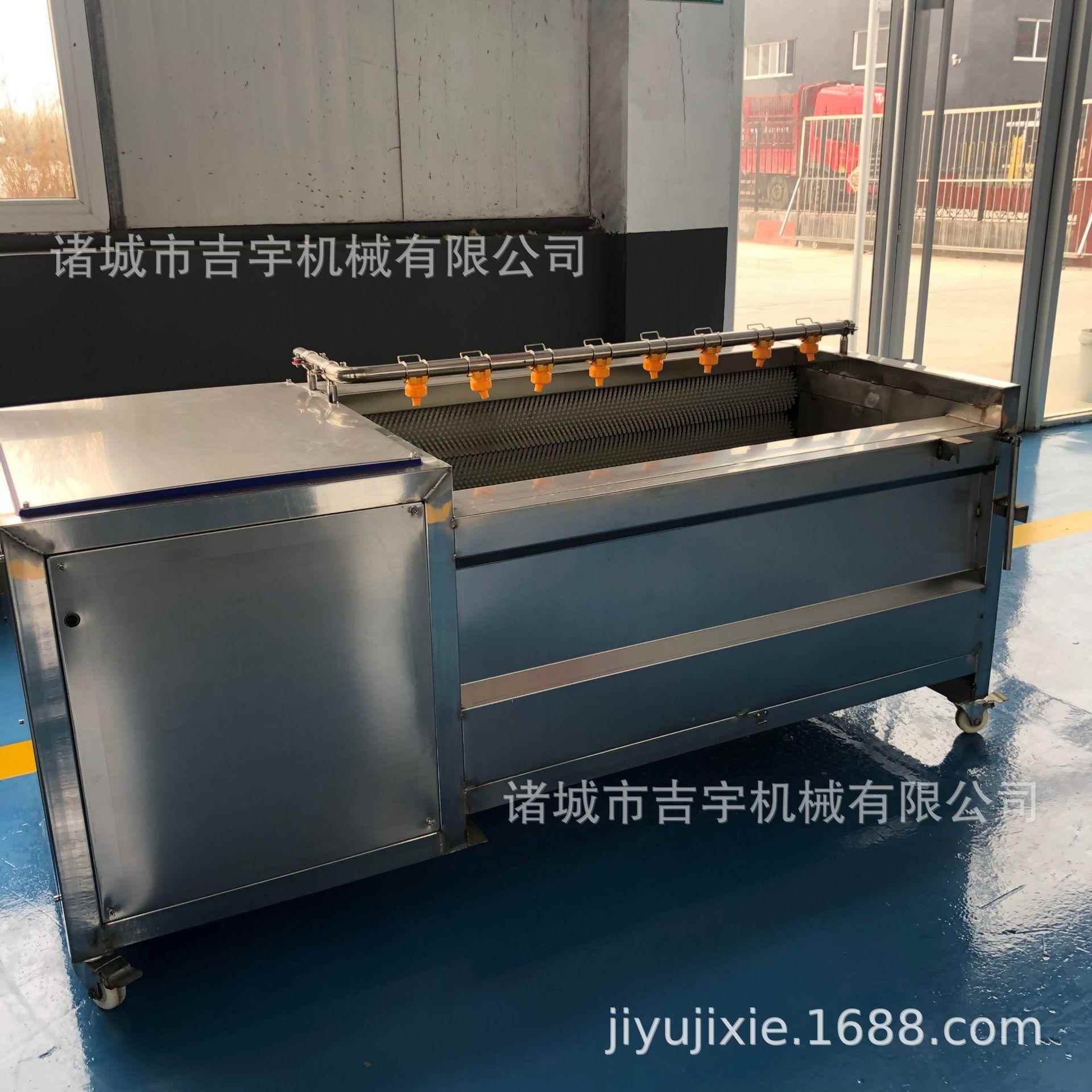 根茎类果蔬去泥洗叶备毛辊清洗机毛辊去皮全自动出料清洗设备
