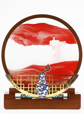 正品乘风浪破流画 沙画摆件高感创意沙漏客厅办级公室装饰毕业礼