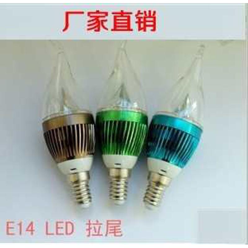 LED蜡烛灯泡 LED节能灯尖泡拉尾5W 3w水晶吊灯小螺口LED Lamp