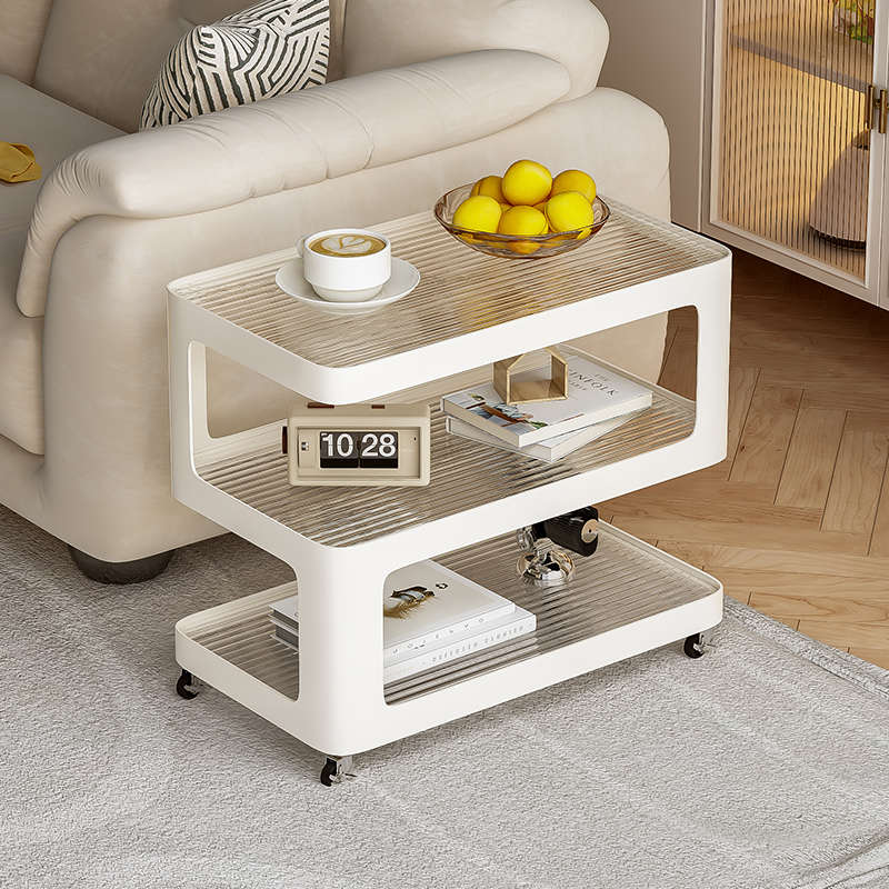 沙发边几客厅2025新款可移动奶油风极简床头柜小推车茶几角几桌子