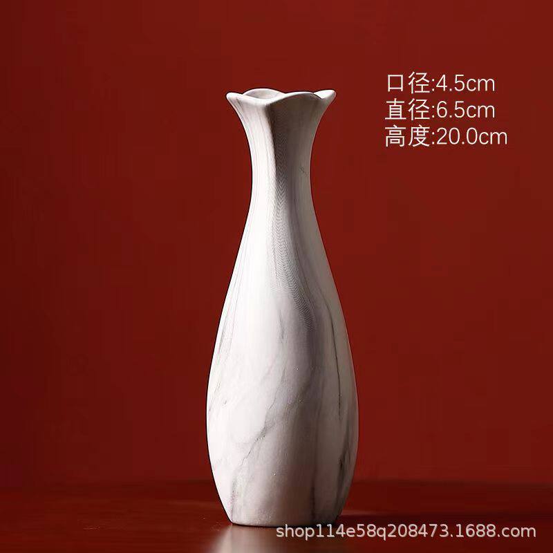INS风餐桌装饰品摆件高级感小众一枝花玫瑰花瓶客厅插花简约现代