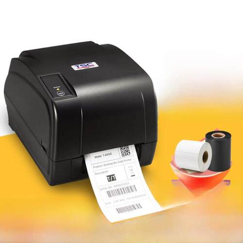 Tsc条码标签打印机不干胶涂布纸亚银服装标签证书宠物丝带编码机