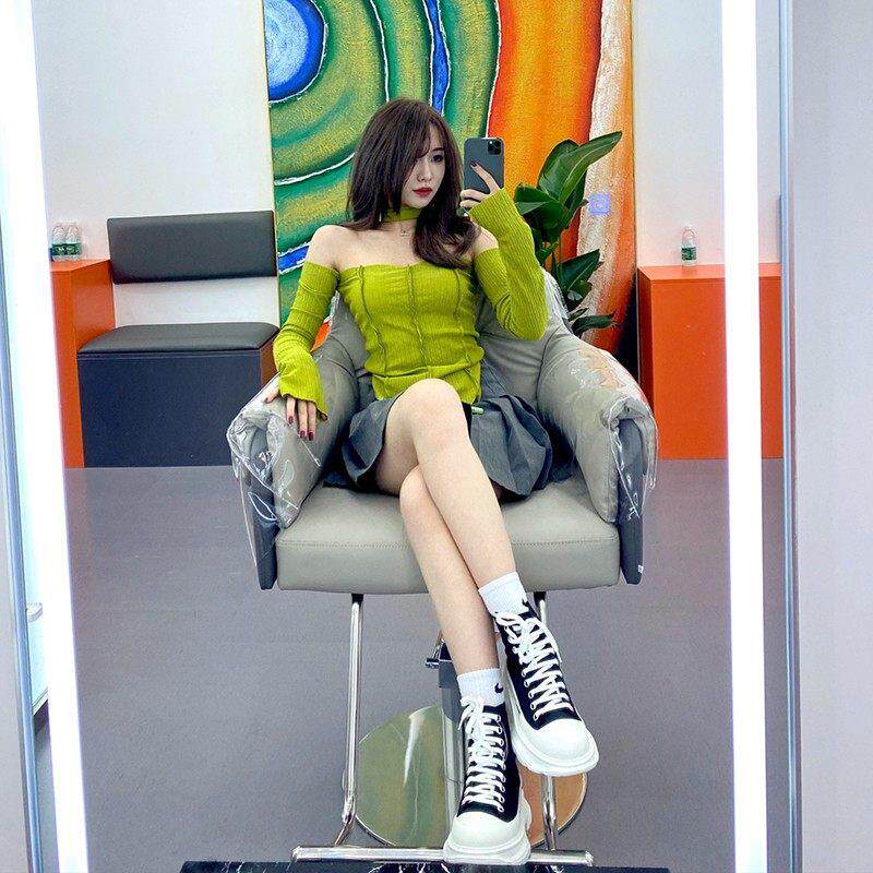网红理髲店椅子发廊专用剪发凳子可旋转升降烫染椅高端美容美发椅