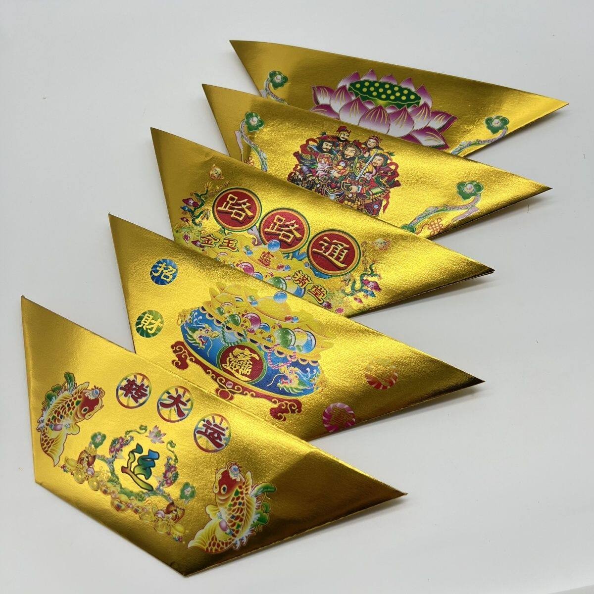 新款彩色烫金金元宝莲花超大号28*31半成品带字摆件