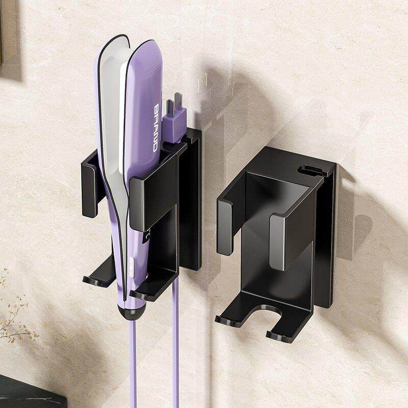 卷发棒收纳架免打孔卫生间放夹板支架烫发夹架壁挂式直发梳置物架,收纳整理,书桌收纳置物架,淘宝优惠券,粉丝福利购,淘宝优惠卷