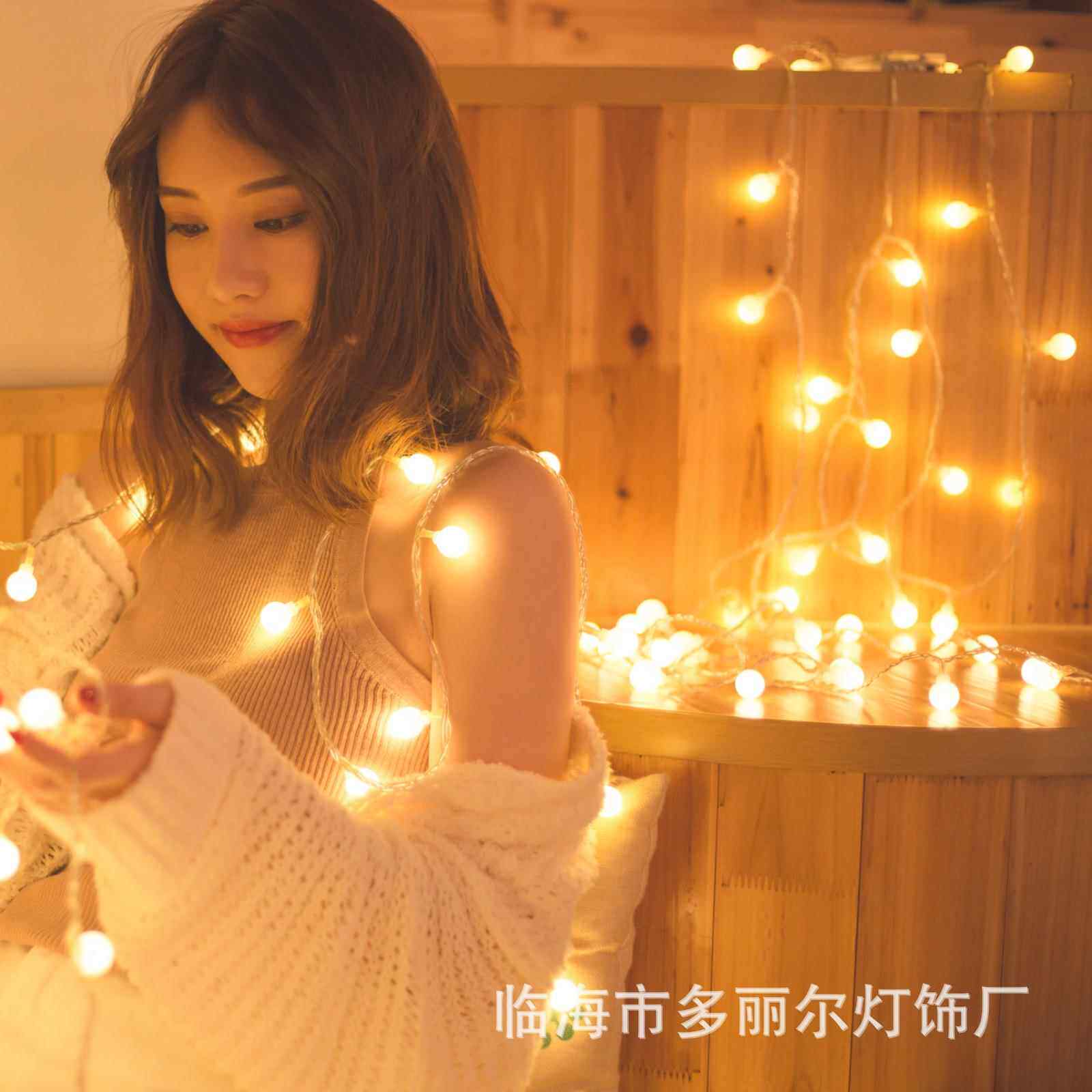 圆球灯彩灯LED灯串铜线灯星星灯少女装饰品浪漫网红布置气泡球