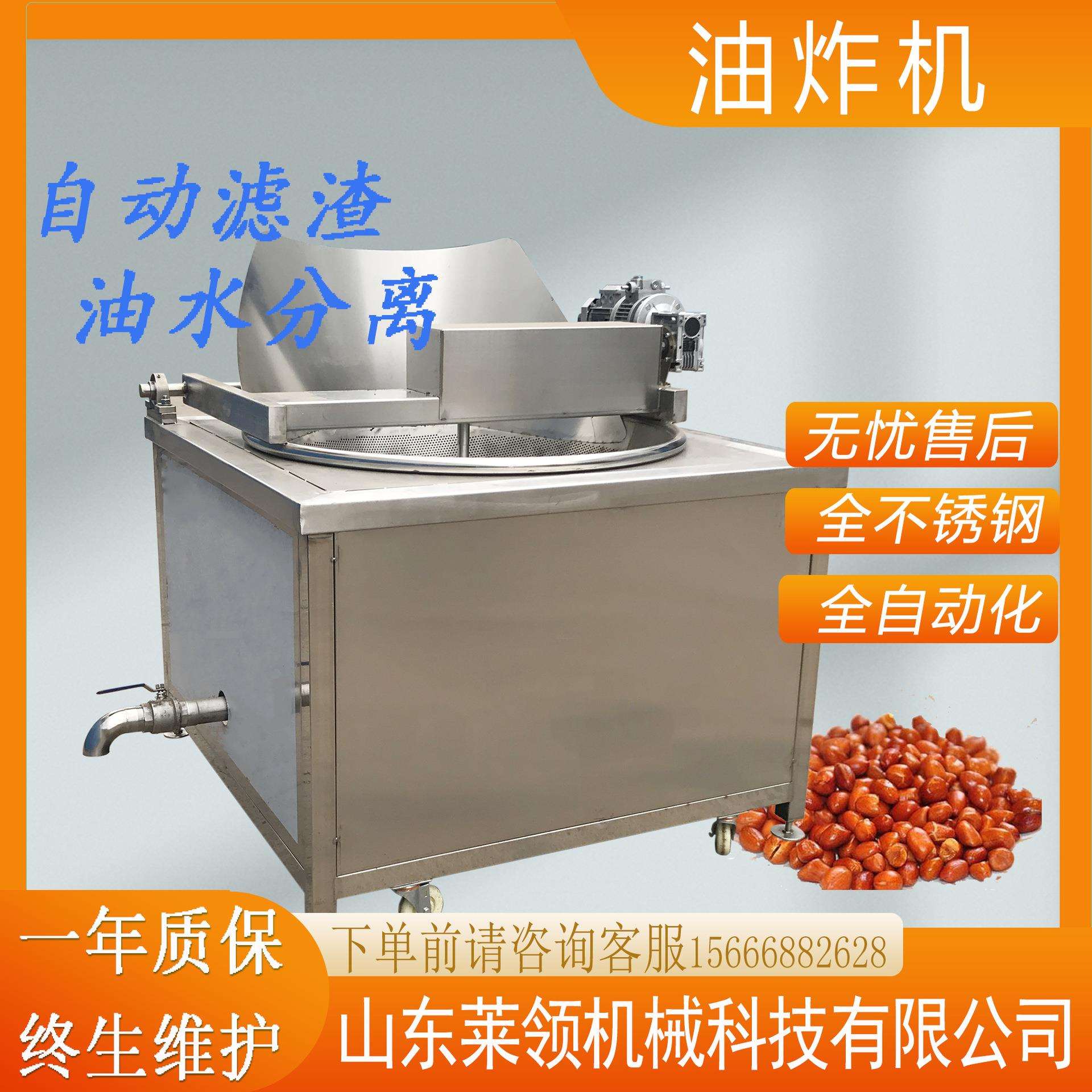 莱领商用大型油炸炉炸豆腐机器全自动油炸机不锈钢油炸设备炸锅