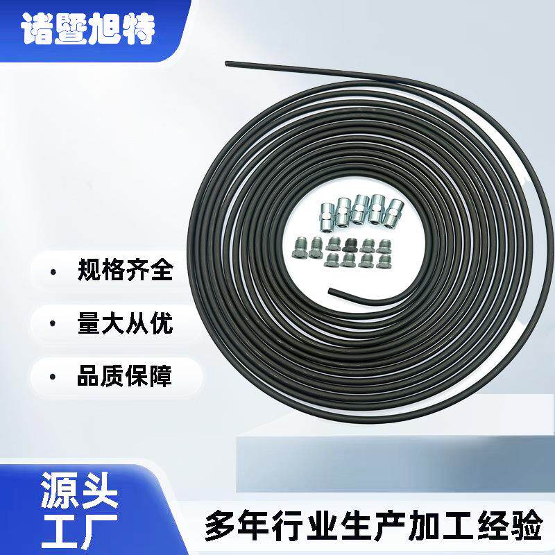 刹车管蚊香盘制动PVF管维修改装汽车配件绿色5连接器钢喉卡钳