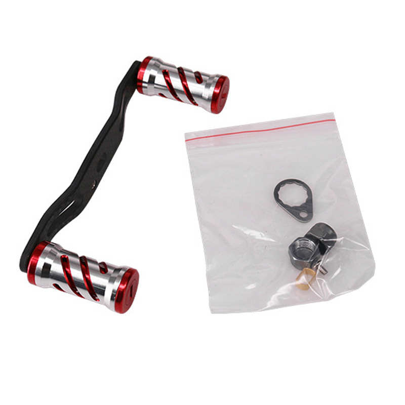 渔轮改装D/S/A水滴轮路亚碳素摇臂手把全金属握丸CNC镂空摇把批发