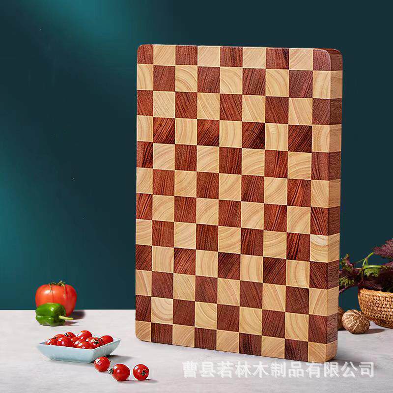 棋盘格相思木砧板家用切水果菜板实木切菜板拍摄道具