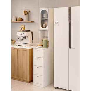 定制冰箱夹缝柜边柜厨房储物柜卫生间窄缝柜抽屉式置物柜床边侧