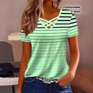 2026 Cross Border European American V Neck Printed