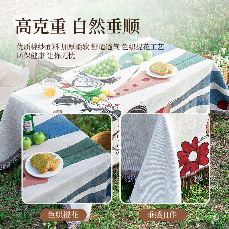 沙发垫2025新款卡通人像沙发巾四季通用沙发盖布巾沙发毯子