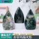 天然水草玛瑙火炬摆件水晶原石打磨家居桌面装 饰工艺品摆件