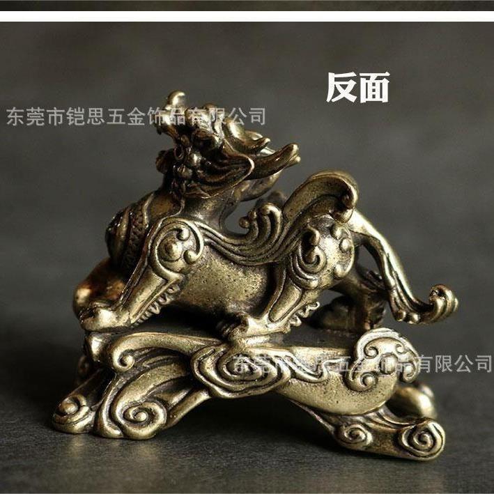实心纯黄见描述小铜办面一对貔桌貅摆件古铜茶宠饰品工艺品礼品手