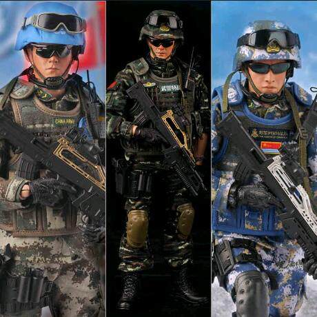 高档和平使仿命兵人军人士6兵模型玩具中国解放军真1/可动偶手人