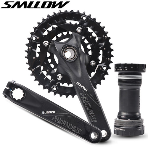 PROWHEEL山地自行车中空一体曲柄牙盘44/32/22齿套装变速前齿盘片