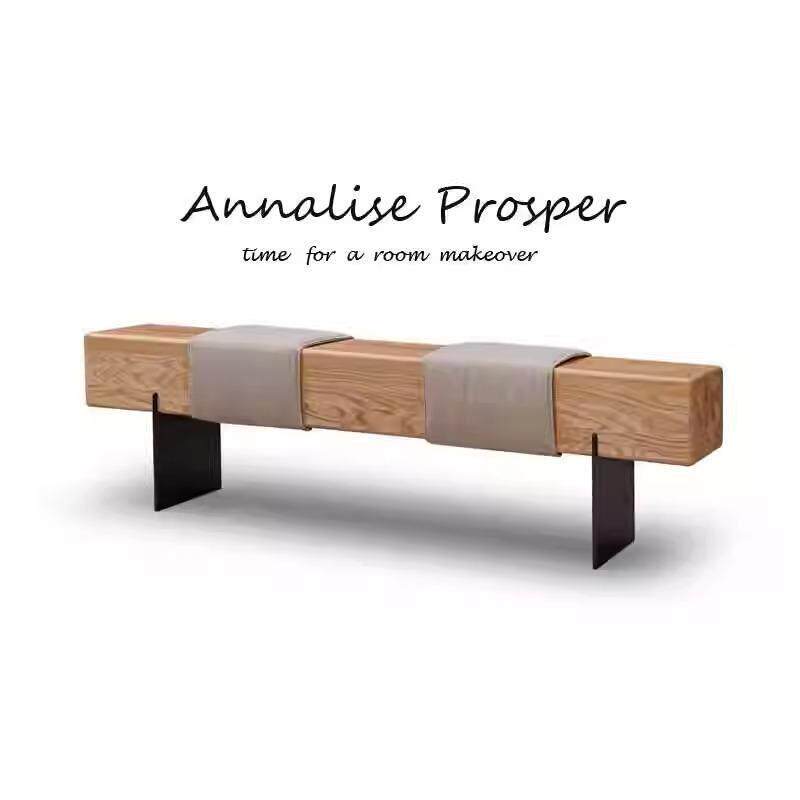 北欧实木长条凳子家用换鞋凳简约客厅卧室床尾凳创意设计师茶台凳