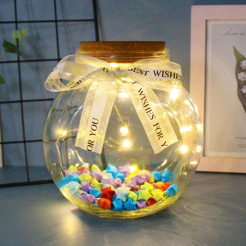 许愿瓶子五角幸运星星折纸条木塞夜光手工diy纸鹤玻璃情人节礼物,家居饰品,幸运星/瓶,淘宝优惠券,粉丝福利购,淘宝优惠卷