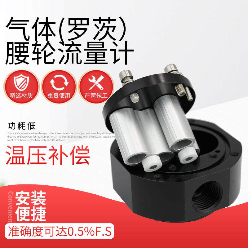 微型腰轮电子数显流量计1.5寸2寸高精度液体流量表柴油汽油计量表