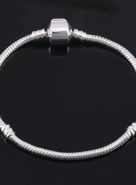 925 Sterling Silver Snake Chain DIY Charm Bracelet for Women