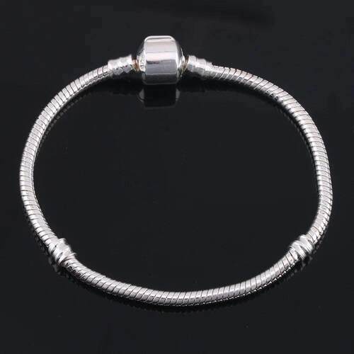 925 Sterling Silver Snake Chain DIY Charm Bracelet for Women