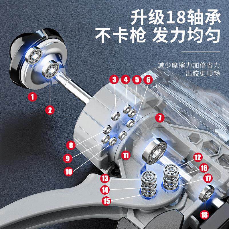 新型玻璃枪结胶构专枪自用动断省力手动家用软专业打胶胶枪硅易之