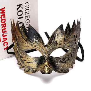 仿古铜色锯齿刻花面具 锯齿男士仿古爵士面具 半脸男女士面具现货