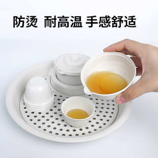 稻壳茶具茶台功夫茶具茶盘奢高级感一件起批家用小茶台托盘放茶杯