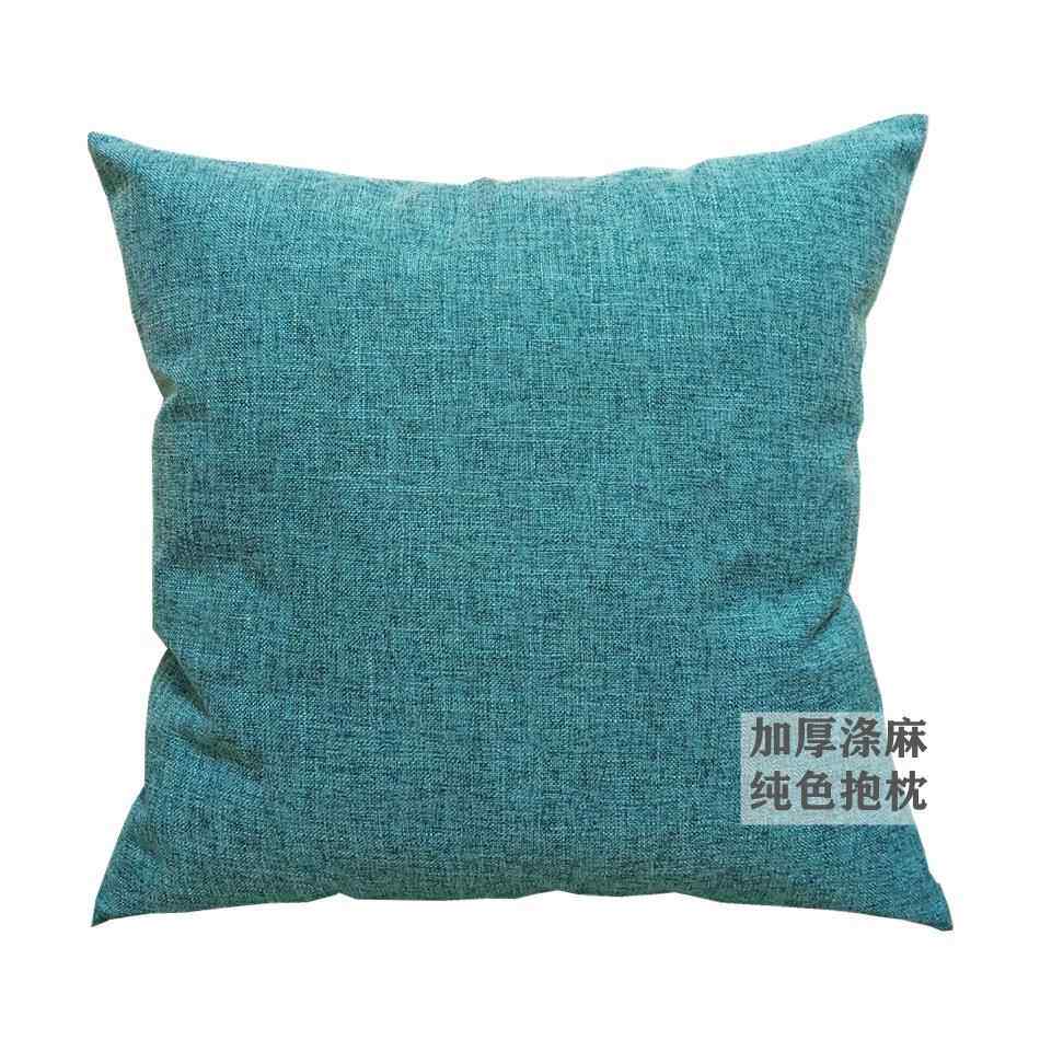 包邮加厚户外涤麻轻奢抱枕套小沙发靠枕汽车腰枕30×30定做不含芯
